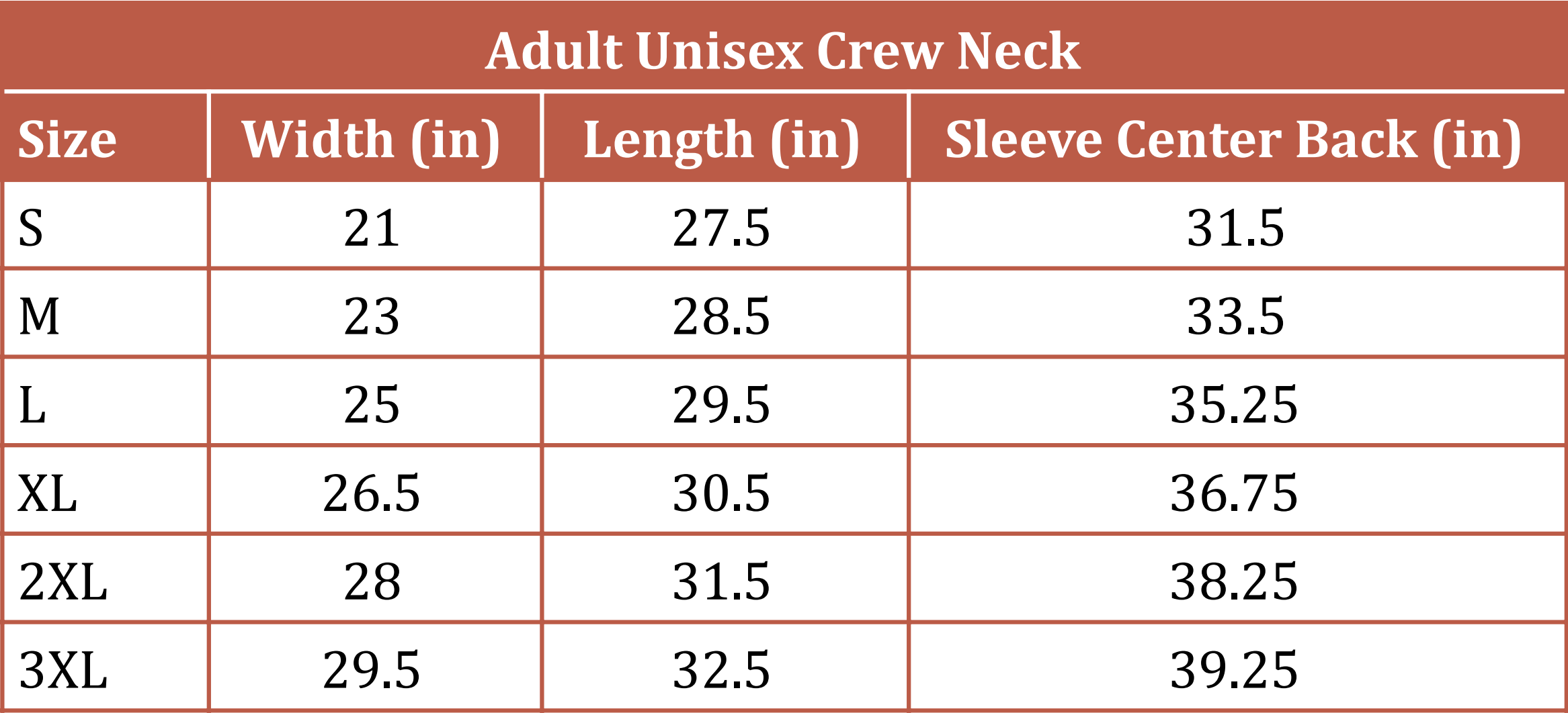 ADULT UNISEX CREW NECK