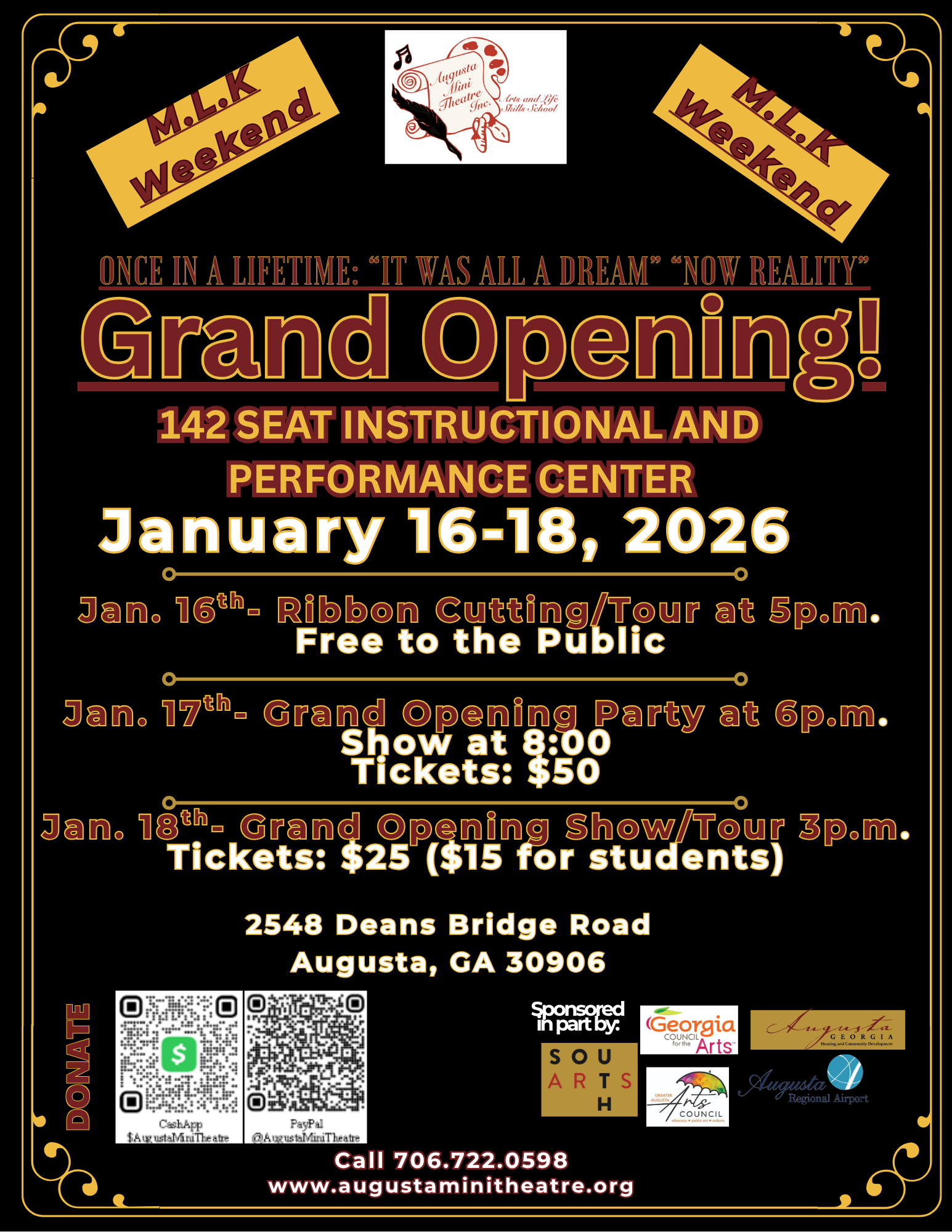 Grand Opening Weekend