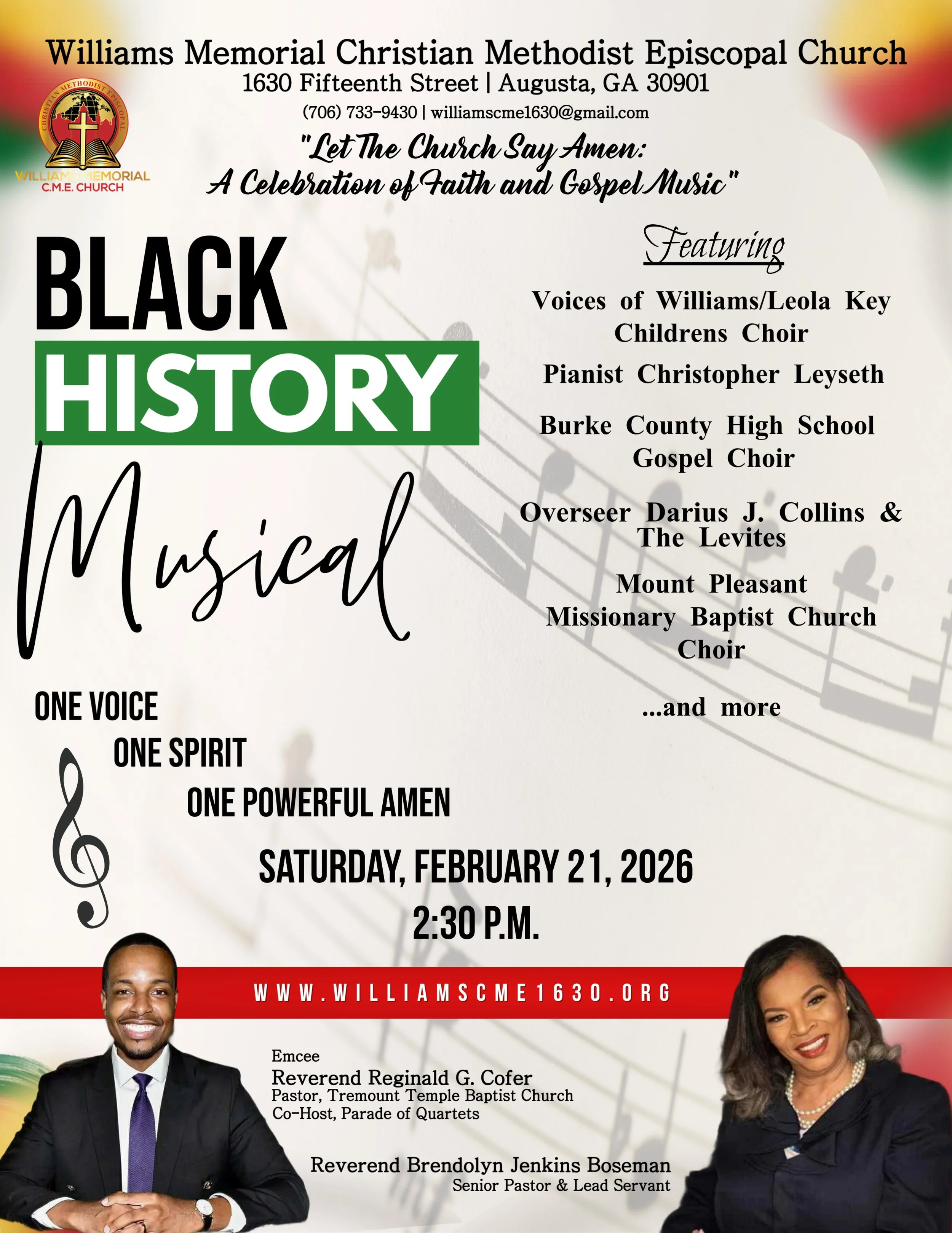 Williams Memorial Black History Musical