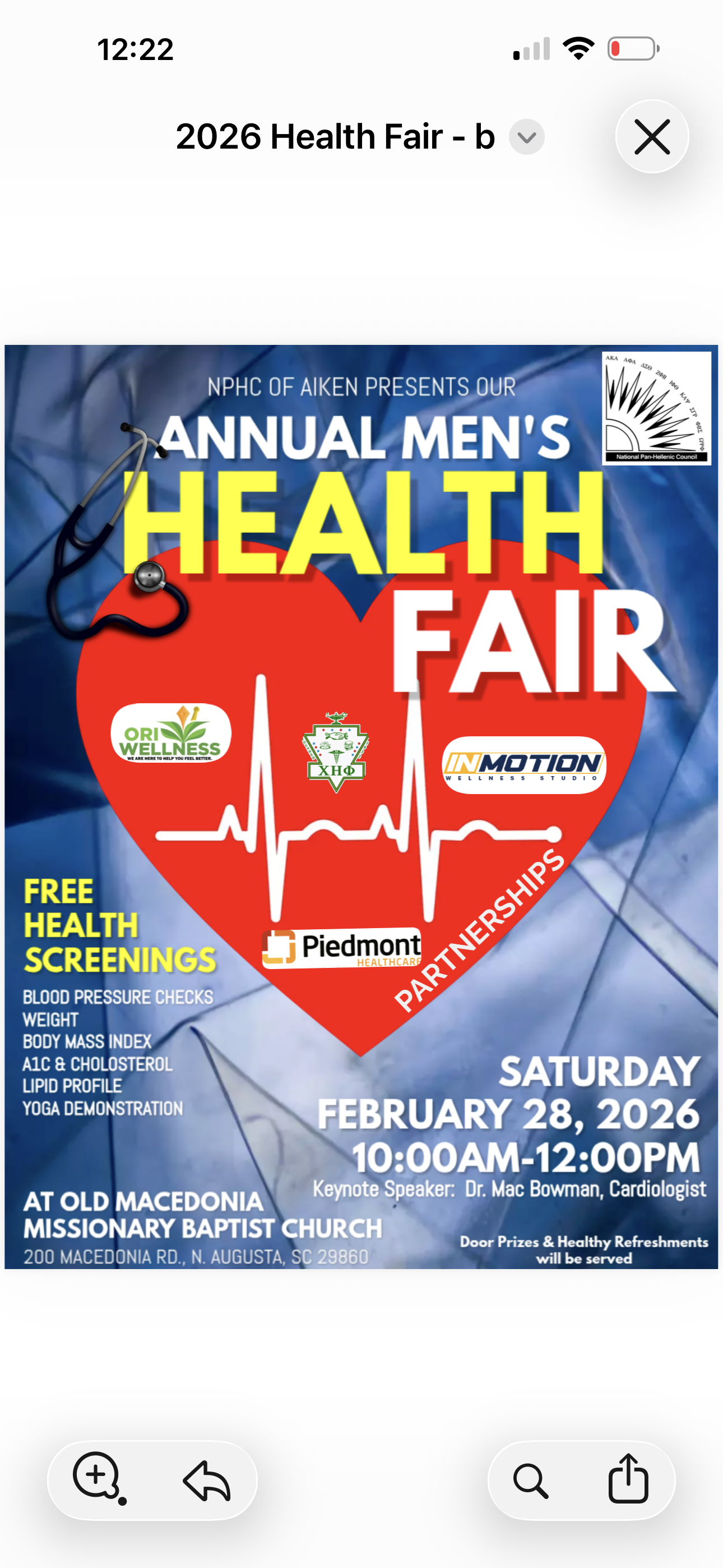Annual Men's Health Fair