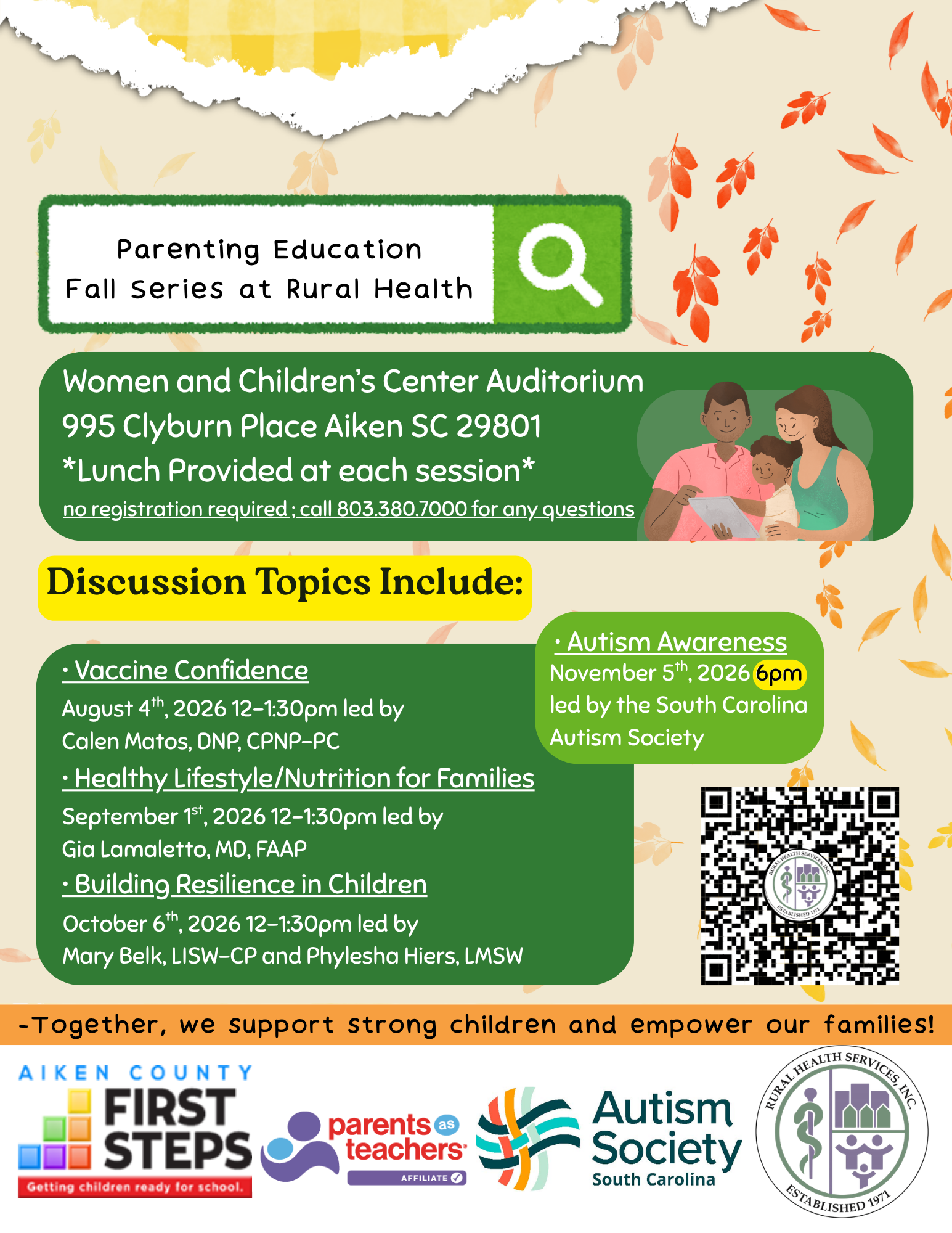 Parenting Education Fall Series at Rural Health