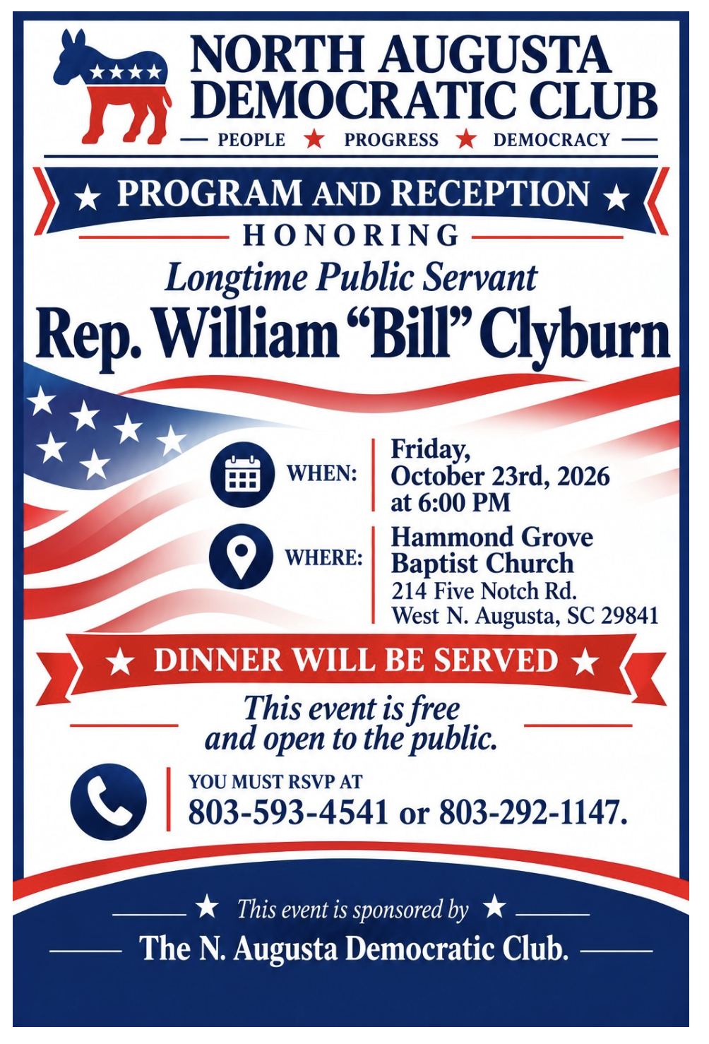 Program and Reception honoring William Bill Clyburn