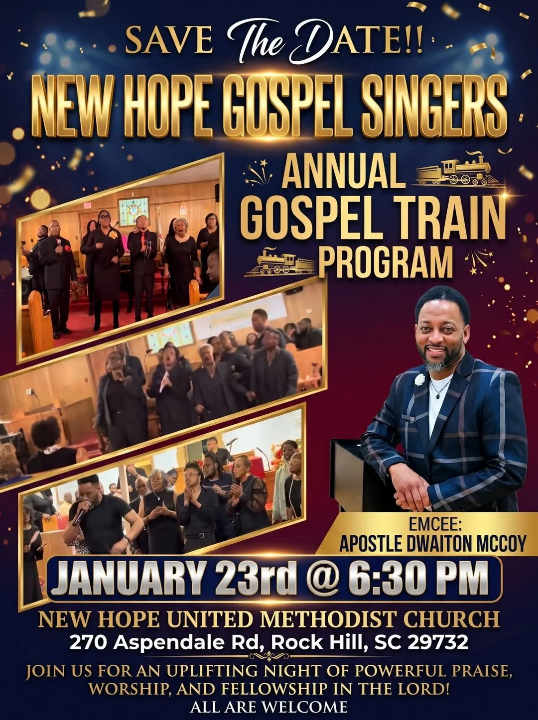 New Hope Gospel Singers Annual Gospel Train Program