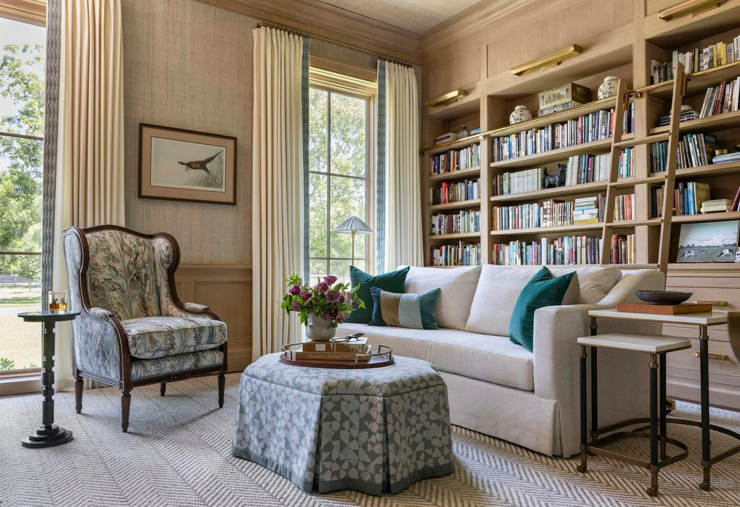 This home was designed to feel settled, solid, and quietly enduring.

Interiors: @sarahliuzzidesign
Architecture: @reagan_andre_architecture

#CustomHomeBuilder #LuxuryHomeBuilder #LibraryDesign #HomeLibrary #DreamHome #TimelessDesign #GunnConstructi
