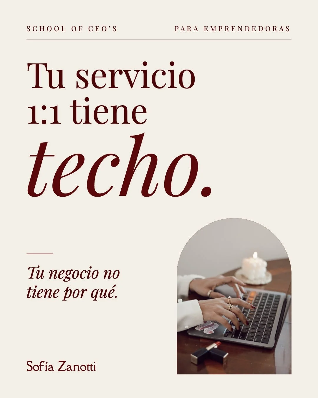Si tu negocio depende de tus horas, tiene techo. 🕰️

Trabajar m&aacute;s no es la respuesta. Lo que necesit&aacute;s es una mejor estructura: saber qu&eacute; vender, a qui&eacute;n, a qu&eacute; precio y con qu&eacute; n&uacute;meros.

Eso es Schoo
