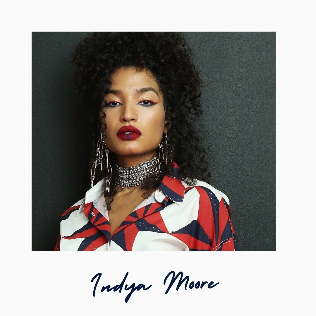 Last but not least, presenting the amazing @indyamoore and @sashavelour for non-binary awareness week! 💛🤍💜🖤