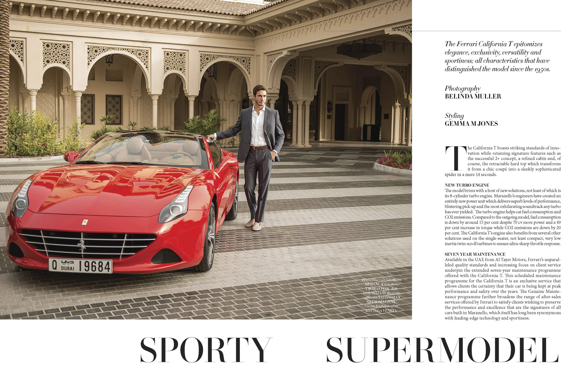 Ferrari California T editorial for LOfficiel ME