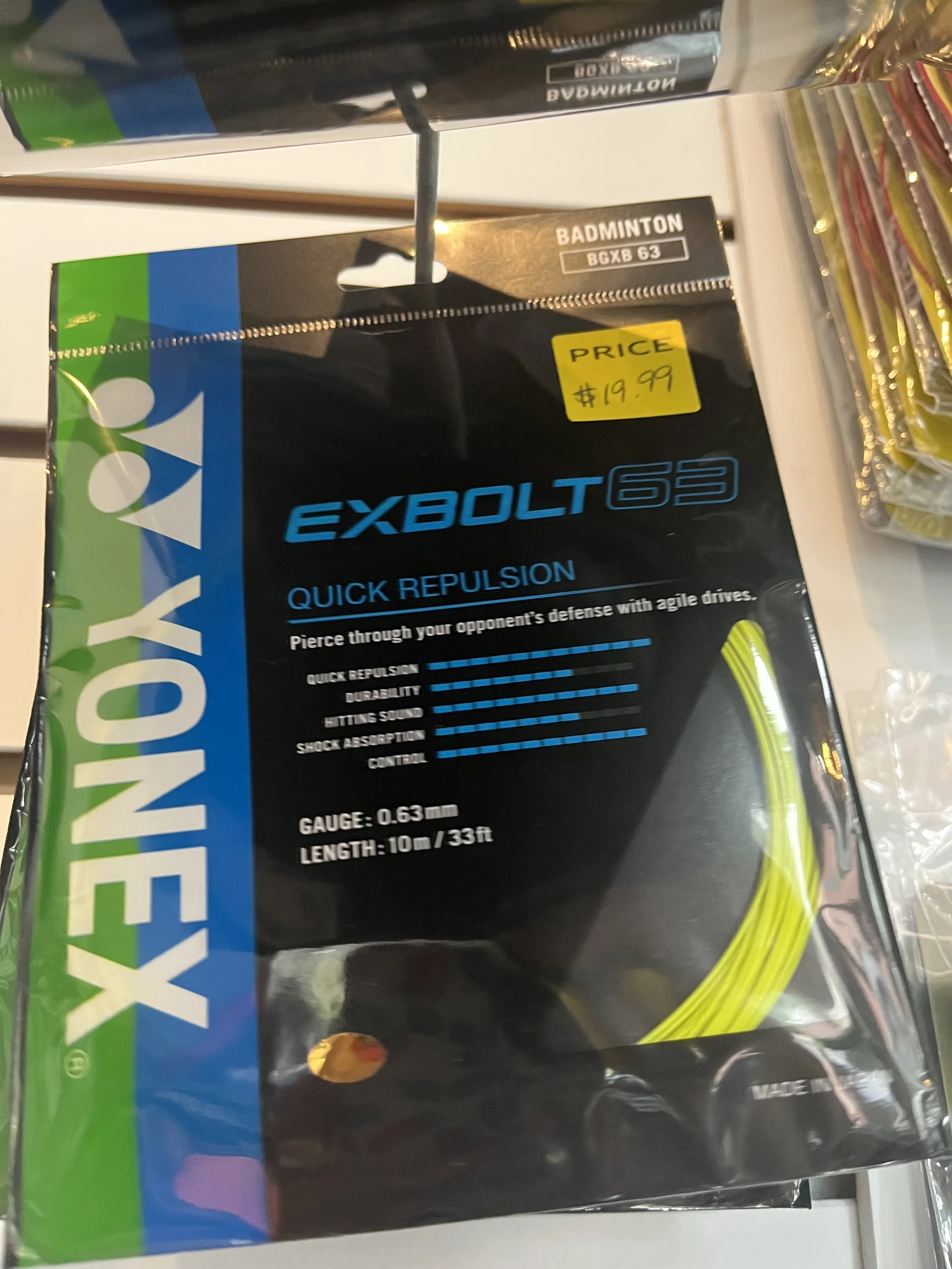 YONEX EXBOLT 63 BADMINTON STRING