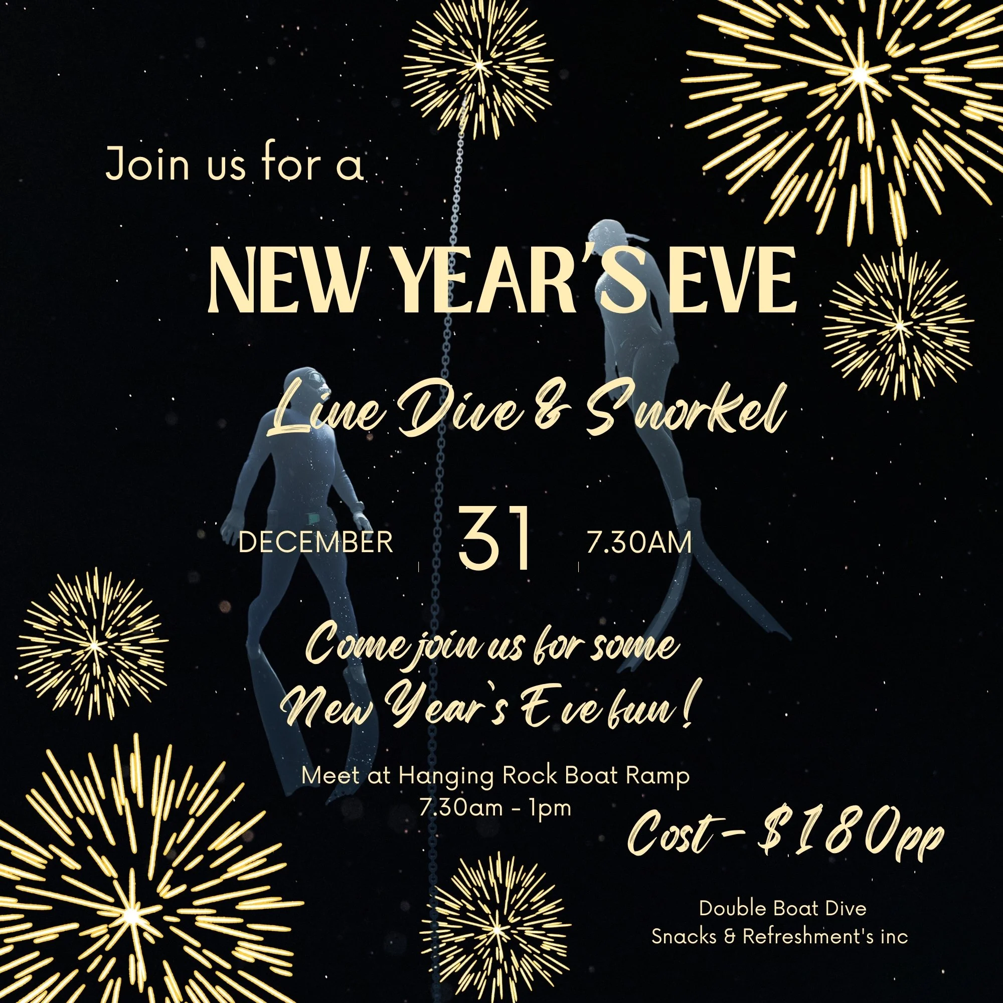 NEW YEARS EVE LINE DIVE & SNORKEL