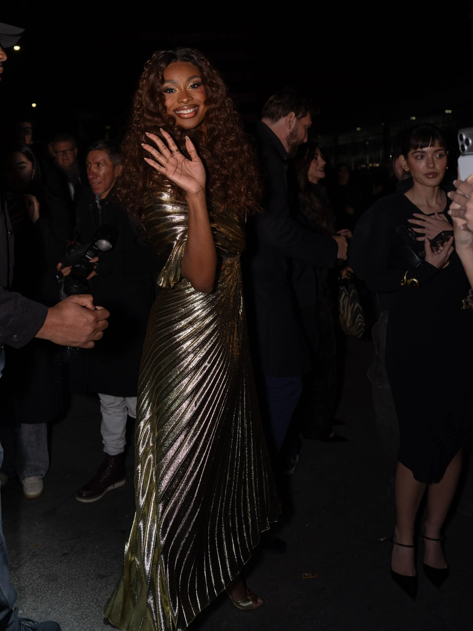 Olandria arriving at Roberto Cavalli Milan Fashion Week photographed by Kyle C Photography