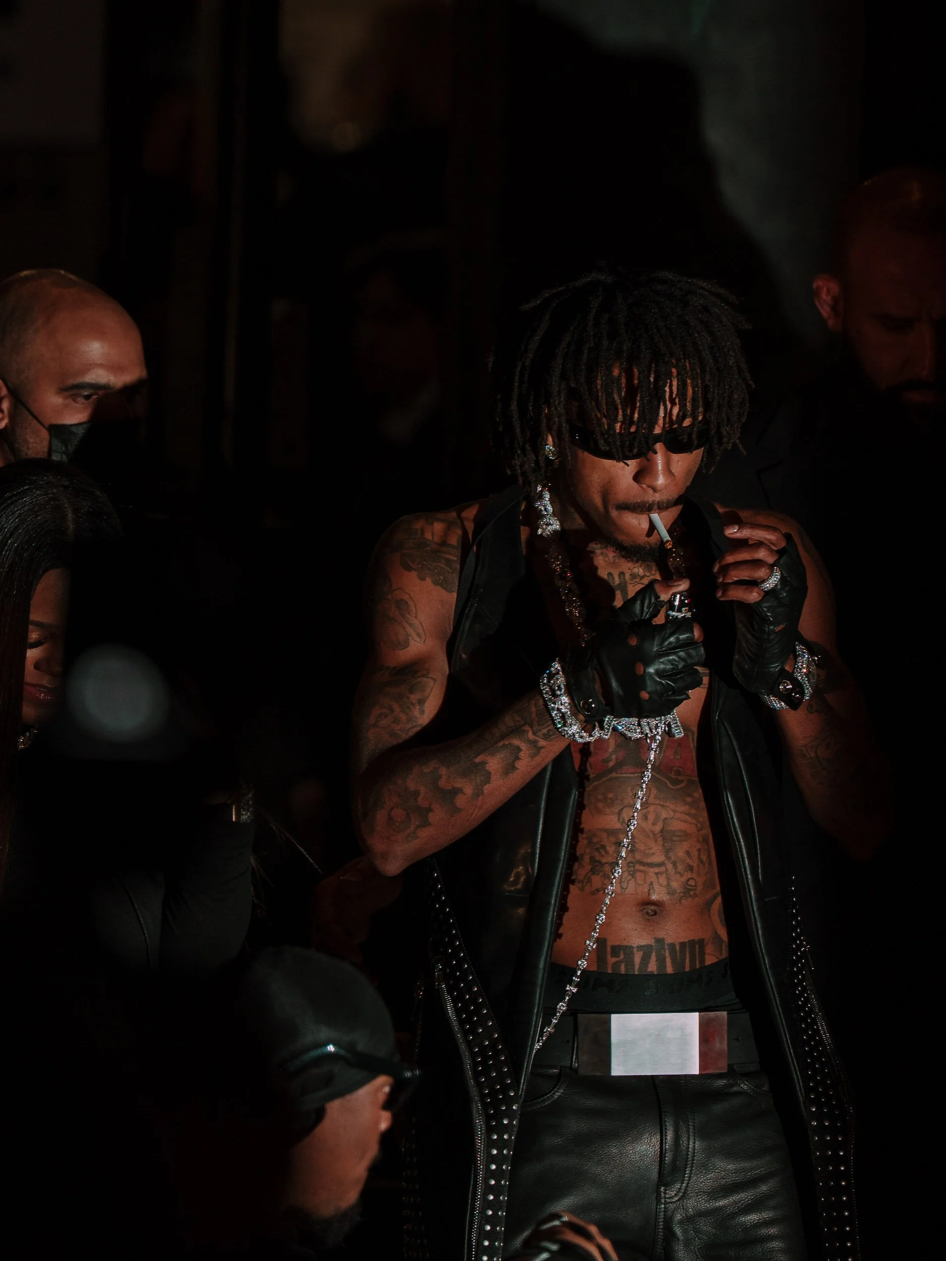 NBA YoungBoy exiting Rick Owens Fall Winter 2026 Fashion Week photographed by Kyle C Photography