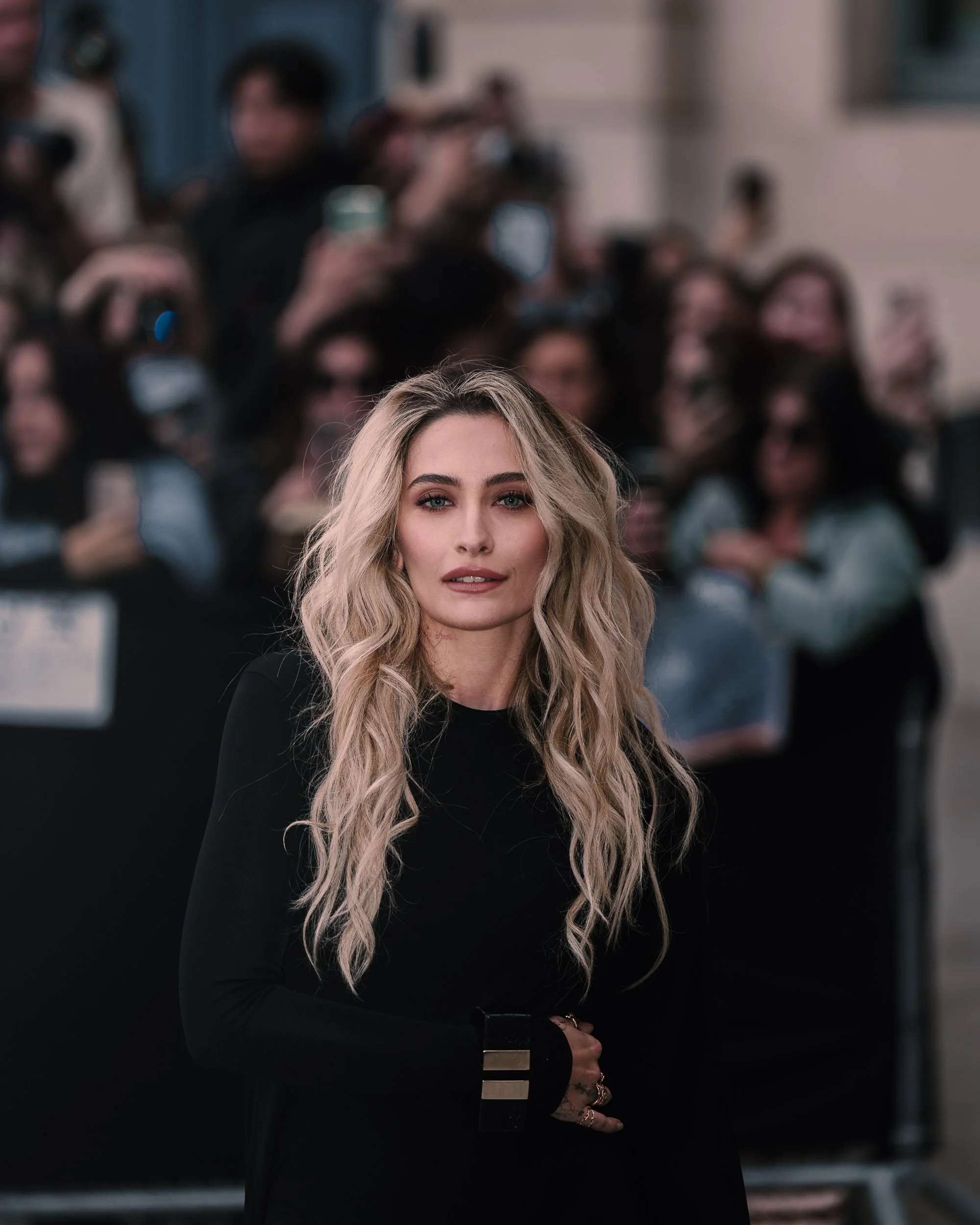 Paris Jackson arriving at Tom Ford Spring Summer 2026 Paris Fashion Week photographed by Kyle C Photography