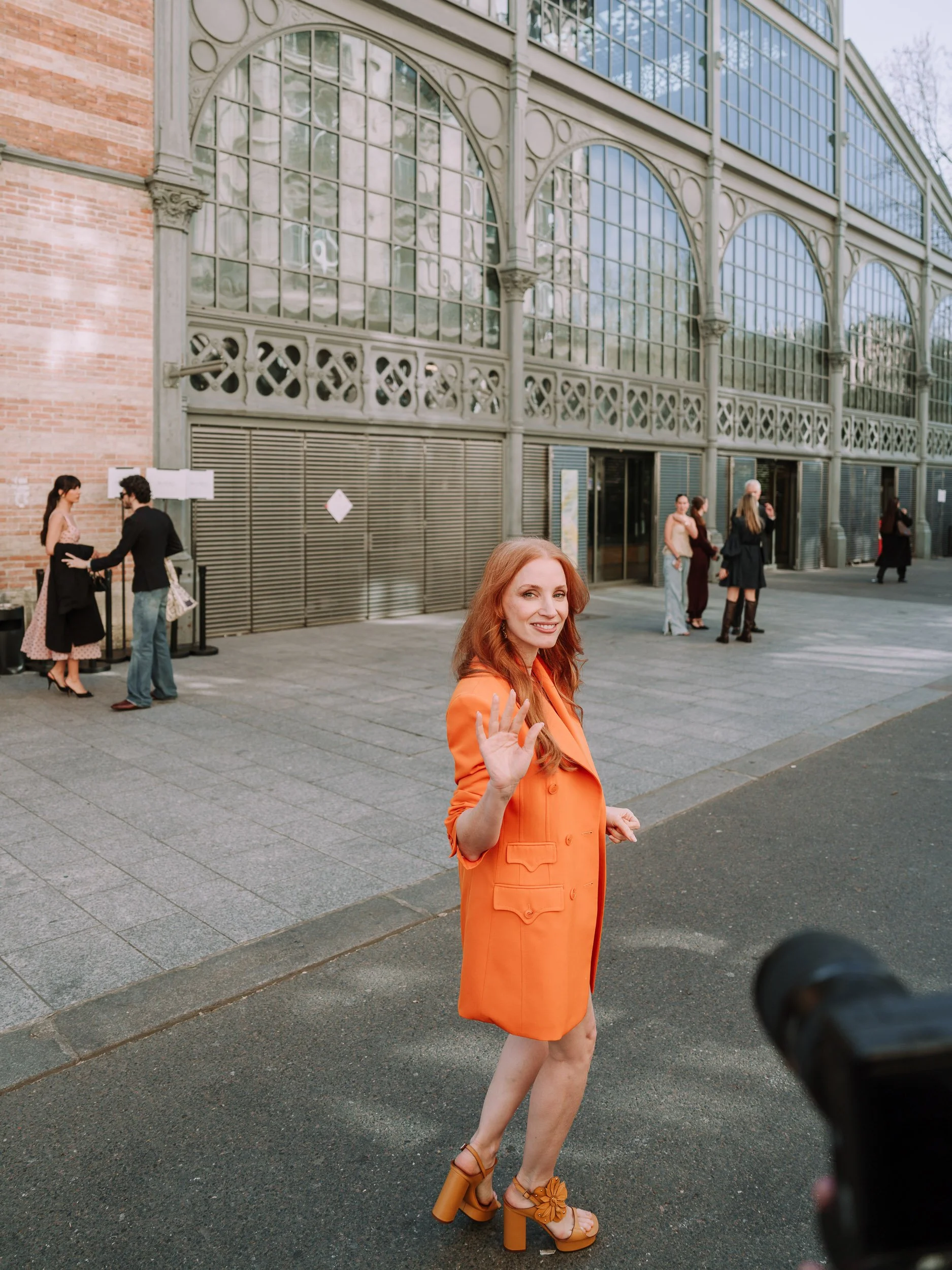 Jessica Chastain at Zimmermann Fall Winter 2026 Fashion Week photographed by Kyle C Photography