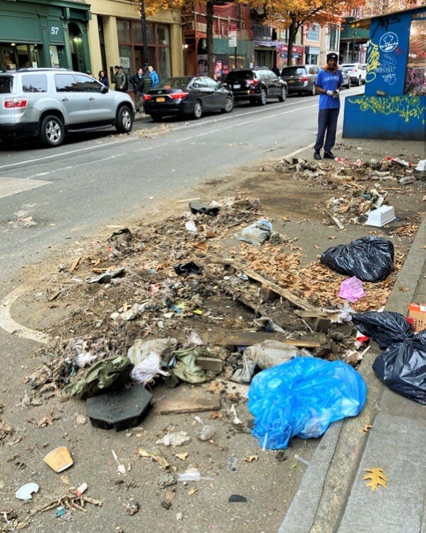 Requiem for a guttershed. 

The photographer, Marc Adler, talked to one of Culture's employees. &quot;She said that the 1-800-GOT-JUNK people uncovered various rat nests and that the rats started to attack them. The wreckers decided they could not pr