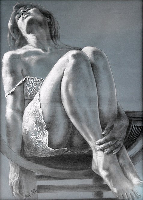 Figurative pastels, Want, by award winning pastel artist,  Pamela Frankel Fiedler.  www.frankelfiedler.com