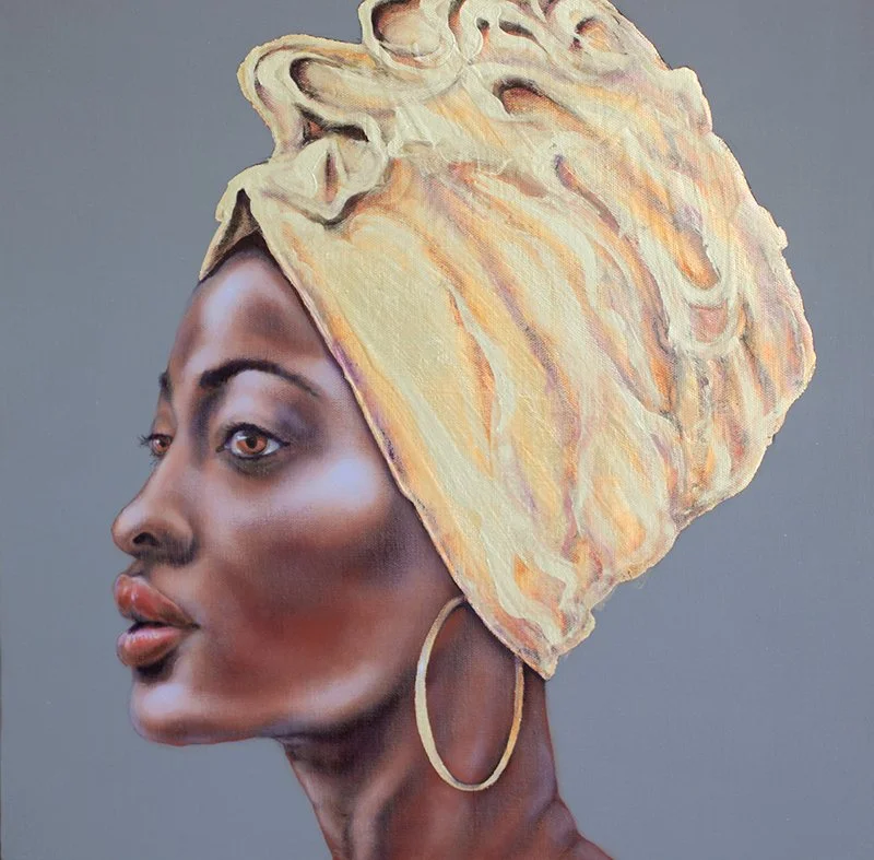 Half of the Future is Buried in the Past, African American female paintings by Pamela Frankel Fiedler