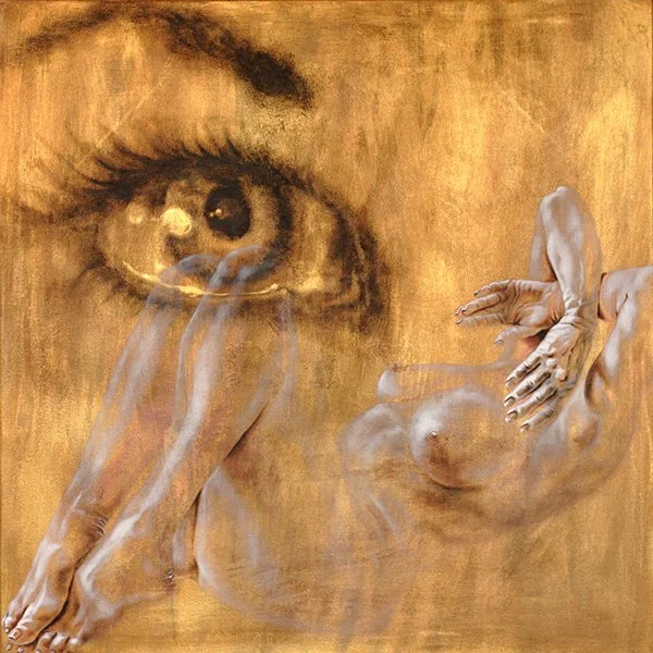 dynamic oil and metallic paintings, A Studied Distance, by Pamela Frankel Fiedler.  www.frankelfiedler.com