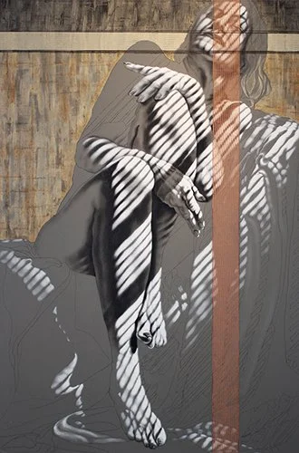 Enchanting female oil and cold wax paintings, A Deeper Mystery of Identity, by Pamela Frankel Fiedler.  www.frankelfiedler.com www