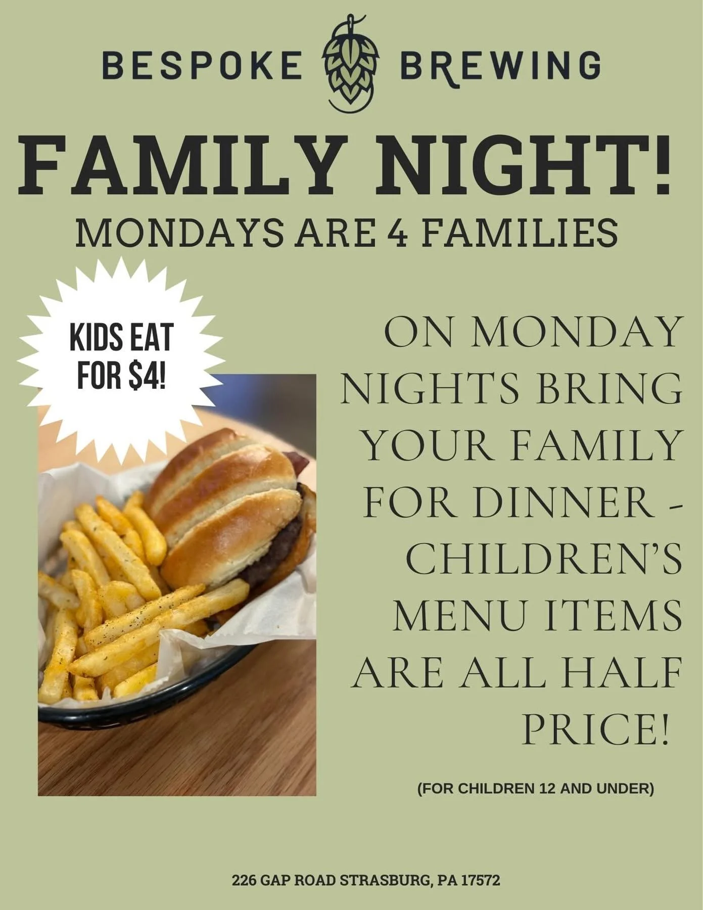 Family Night MONDAYS 