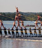 Ski Sprites Show on River Jams shoreline