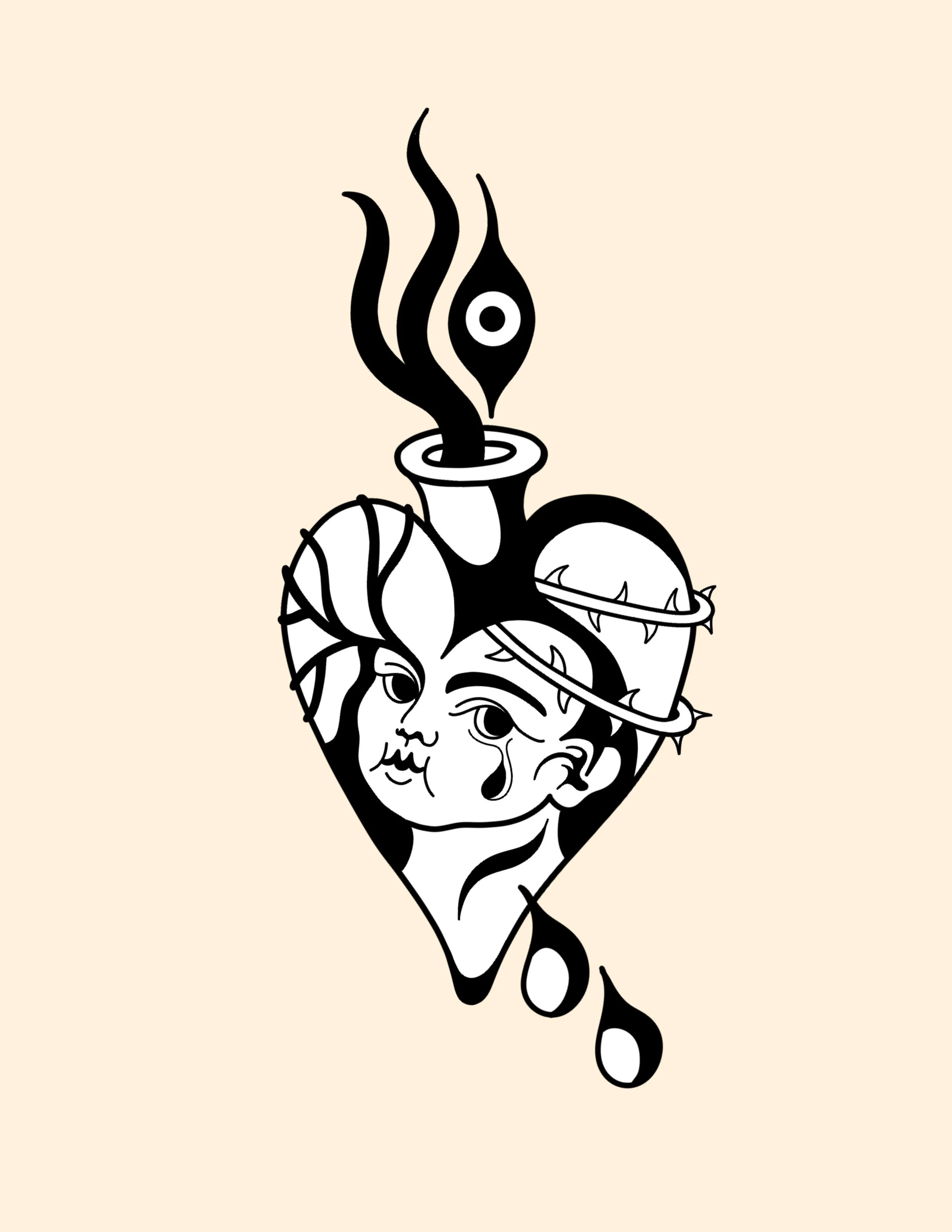 Tortured sacred heart