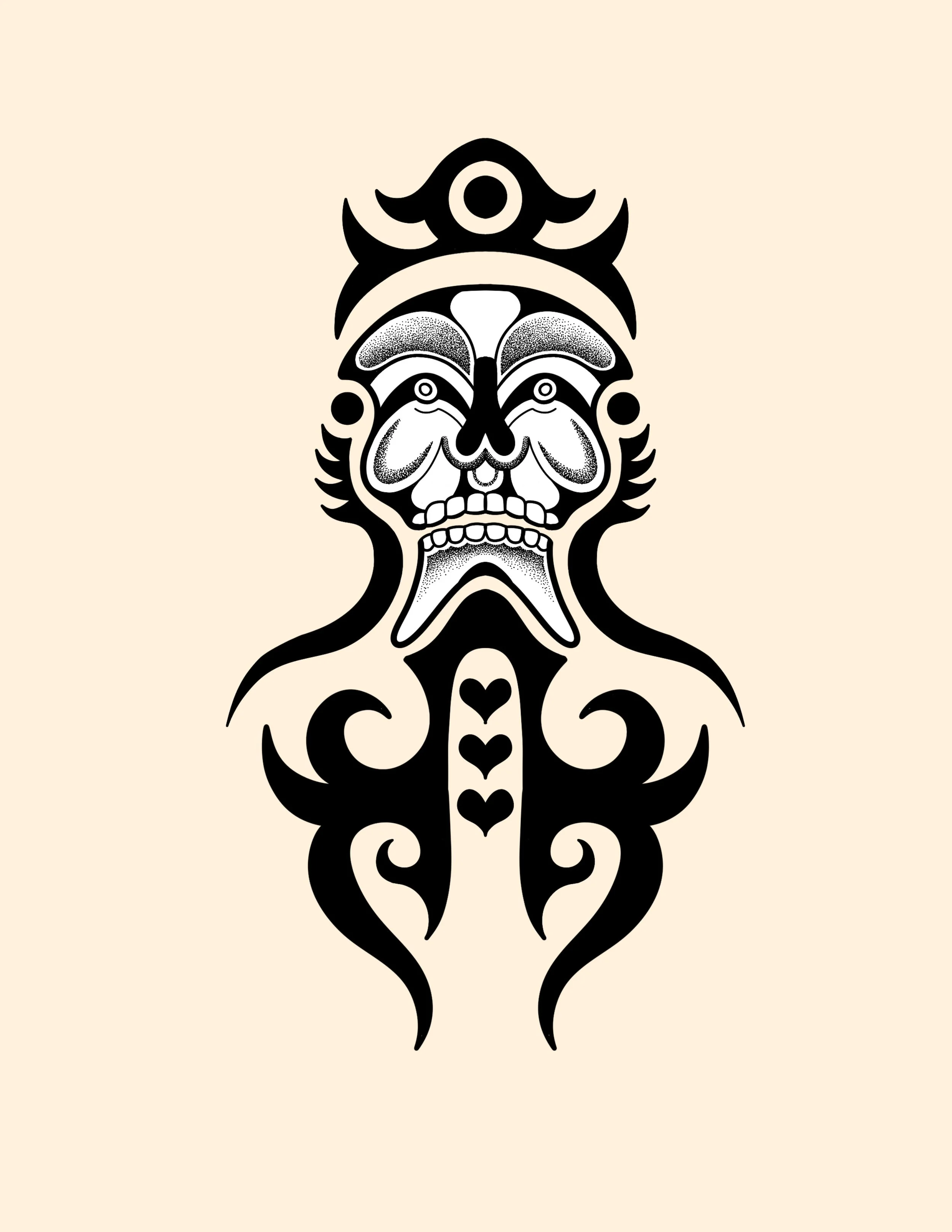 Skull tribal
