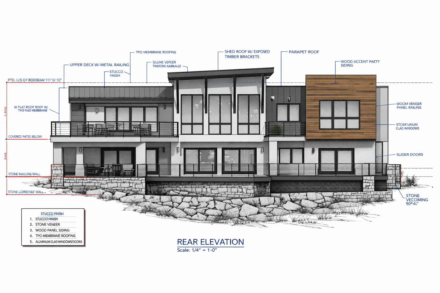 Modern house rear elevation drawing.png