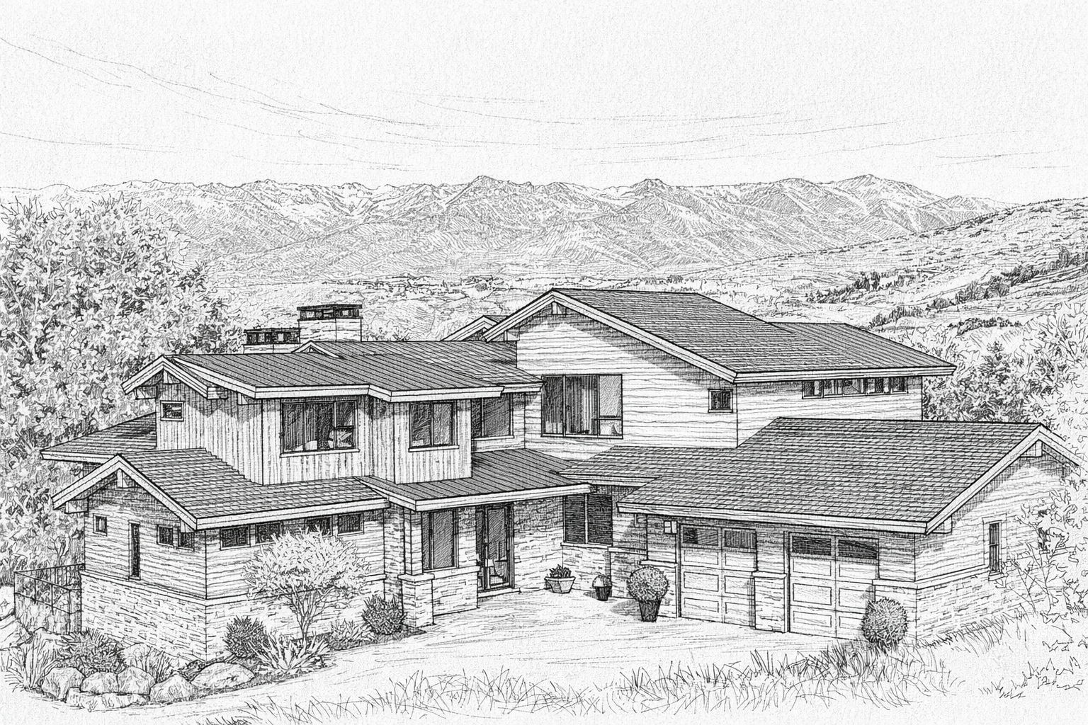 Craftsman home in mountain landscape.png