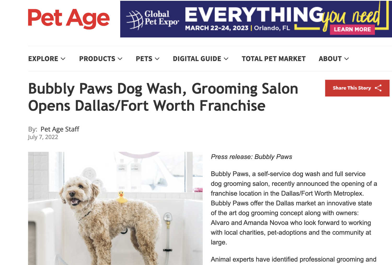 Blog 2 — Bubbly Paws Dog Wash and Grooming Franchise