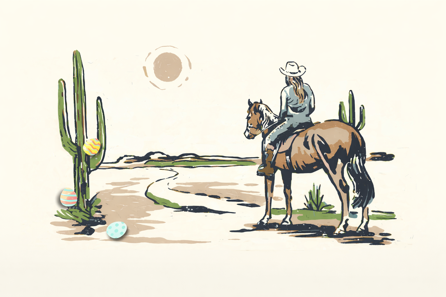 Easter Egg Hunt By Horseback Event Flyer