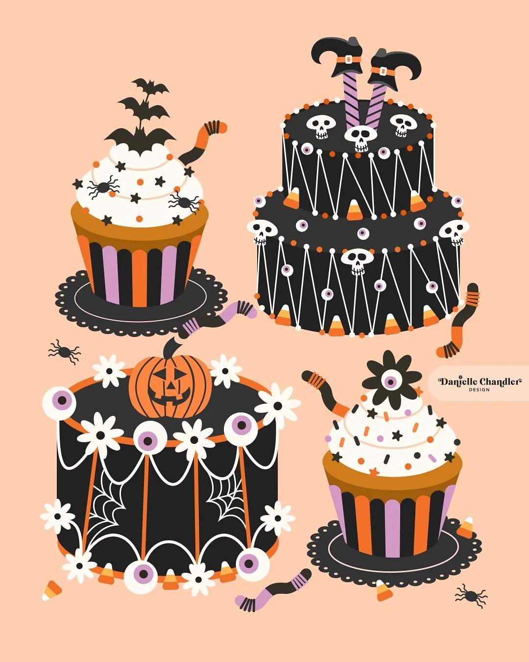 Creepy cute cakes 🧁🎃🦇

Which one are you digging into at the Halloween party? Only 2 more days until the big day!

[ illustration ] [ freelance artist ] [ surface design ]
