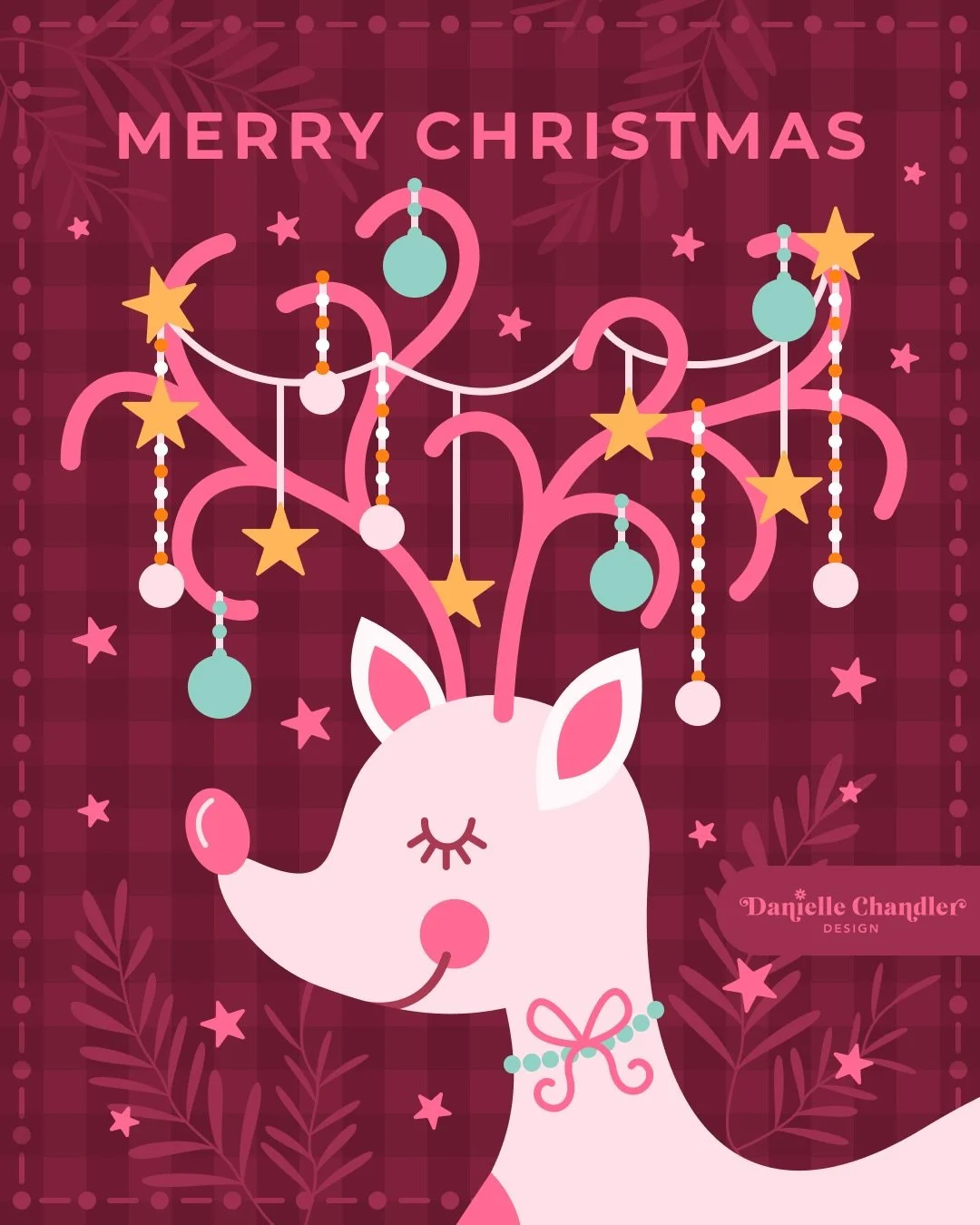 Merry Christmas, happy holidays, and all the holly jolly vibes 🎄🦌💖

I&rsquo;ve had this cute little reindeer with festive antlers in my head for quite a while, so had to make her real! Which color is your favorite?

🏷️ [ greeting card &bull; art 