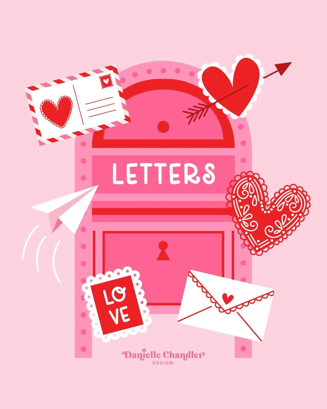 Sending love letters 💖💌

February is right around the corner, so it&rsquo;s all about Valentine&rsquo;s Day art for me right now! I love making holiday and seasonal art the most, so it&rsquo;s really gotten me back in a creating groove after a few 