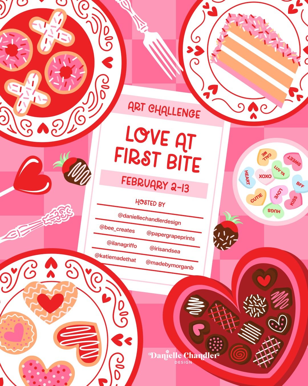Love at first bite 💖🧁 A Valentine&rsquo;s Day art challenge filled sweet prompts, cute puns, and lots of fun! #loveatfirstbiteart 

So excited to host another challenge with this group of amazing artists and designers! Will you be joining us?

Prom