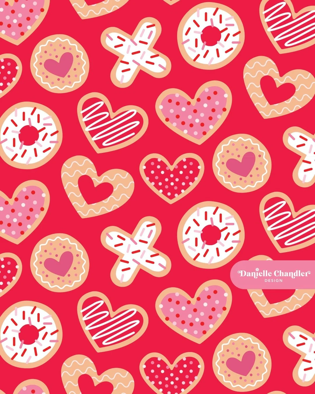 Baked with love ❤️🍪

A Valentine&rsquo;s Day sugar cookie pattern to make your day a little sweeter