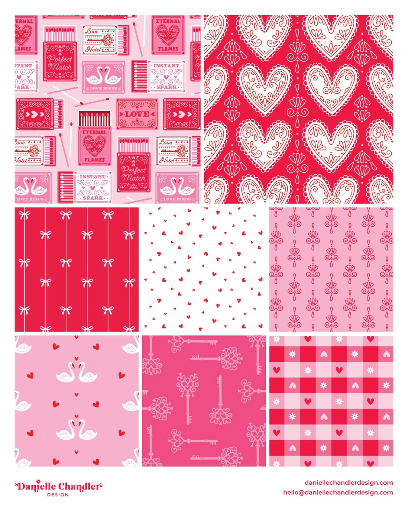 Vintage Romance 💘❤️ One of my latest Valentine&rsquo;s Day collections! Which pattern is your favorite?

It has been such a fun and creatively fulfilling month! I created so much art, and would love to see it licensed and out in the world. Send me a