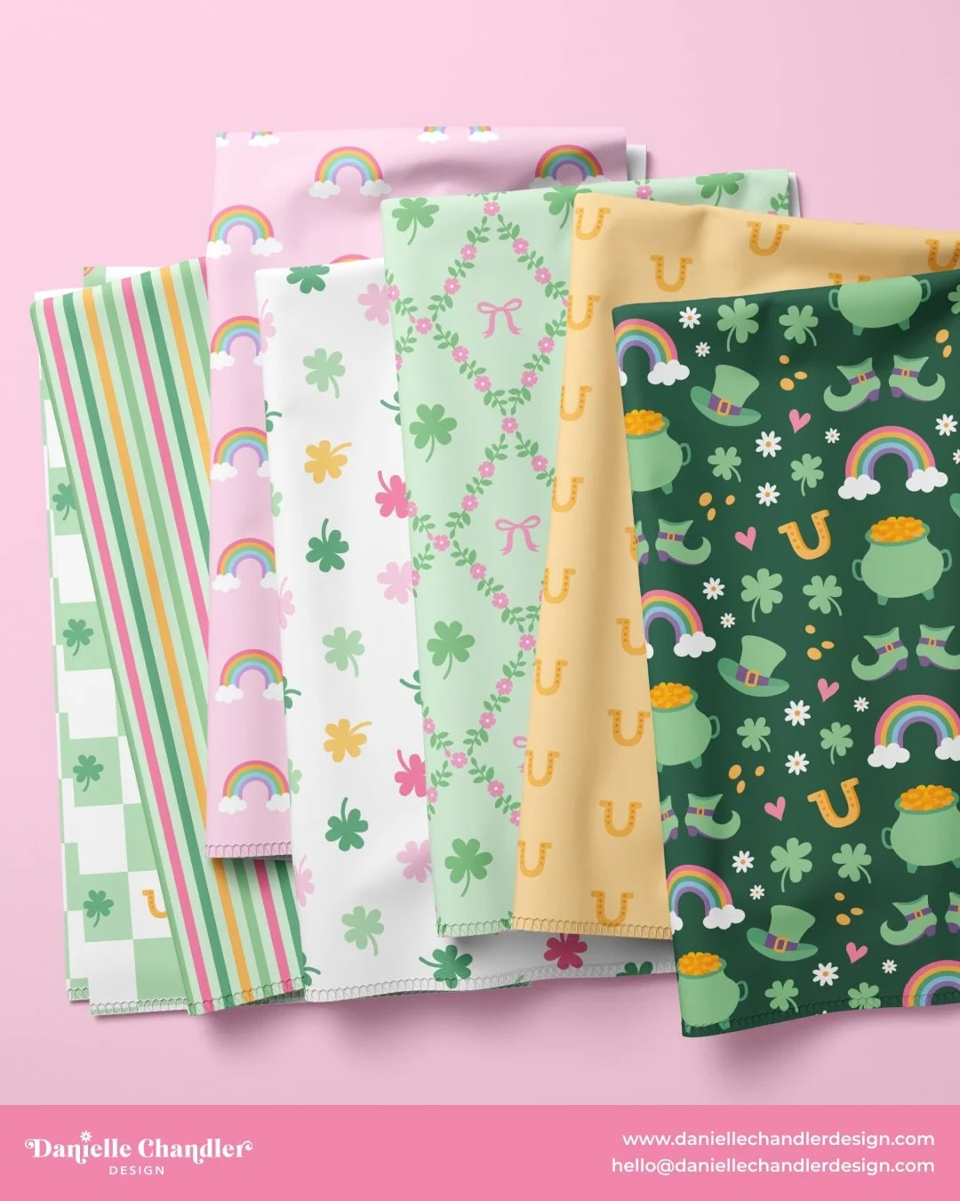 Sharing more of my St. Patrick&rsquo;s Day collection! 💖🌈🍀

A sweet and colorful selection of hero, coordinate, and blender patterns to put you in the mood for spring. Featuring clovers, rainbows, pots of gold, and a lot of cute charm, they&rsquo;