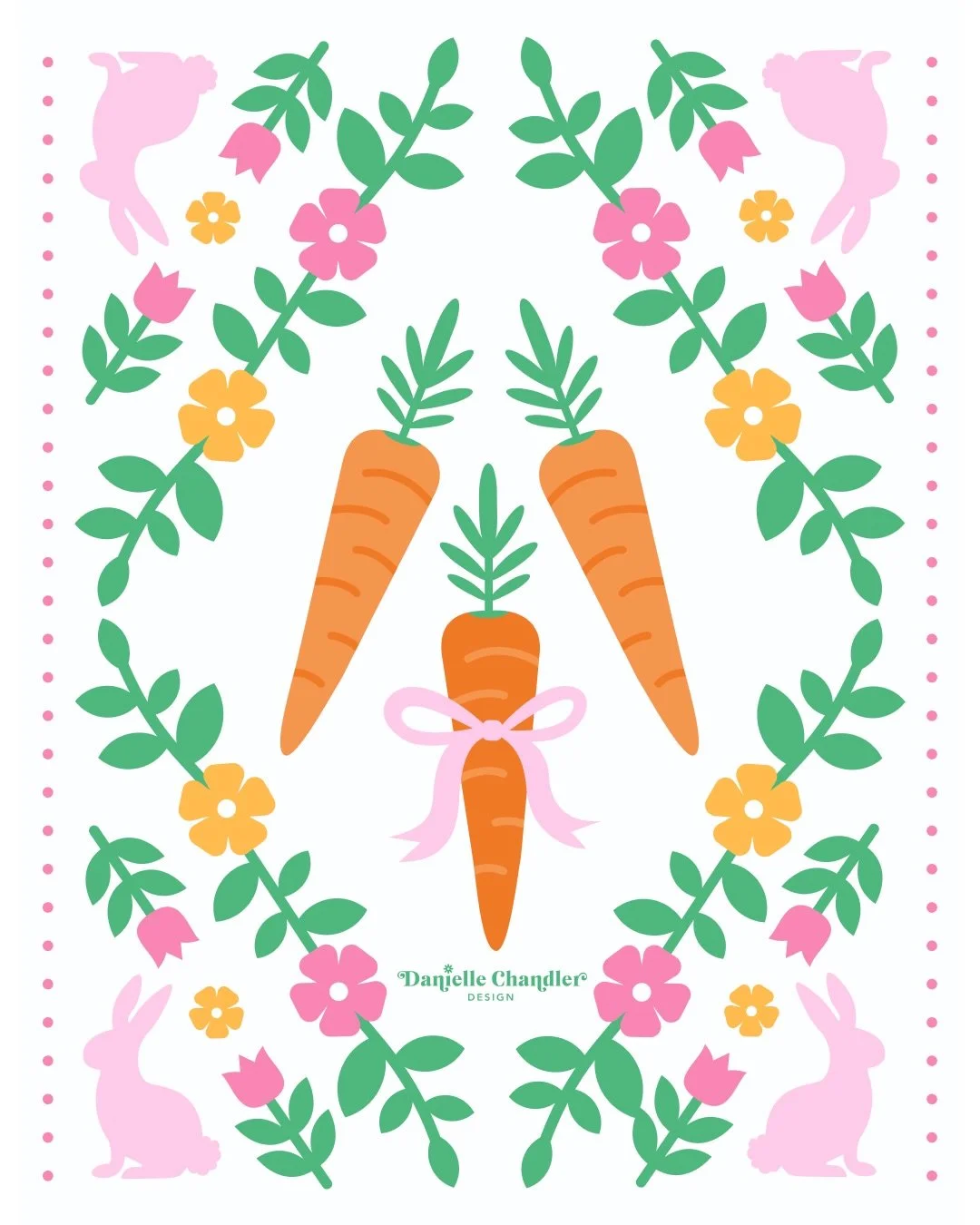 Spring is in the air 🥕🐇🌸

I&rsquo;ve been having so much fun playing around with color palettes on my Easter designs. Love how colorful these ones turned out!