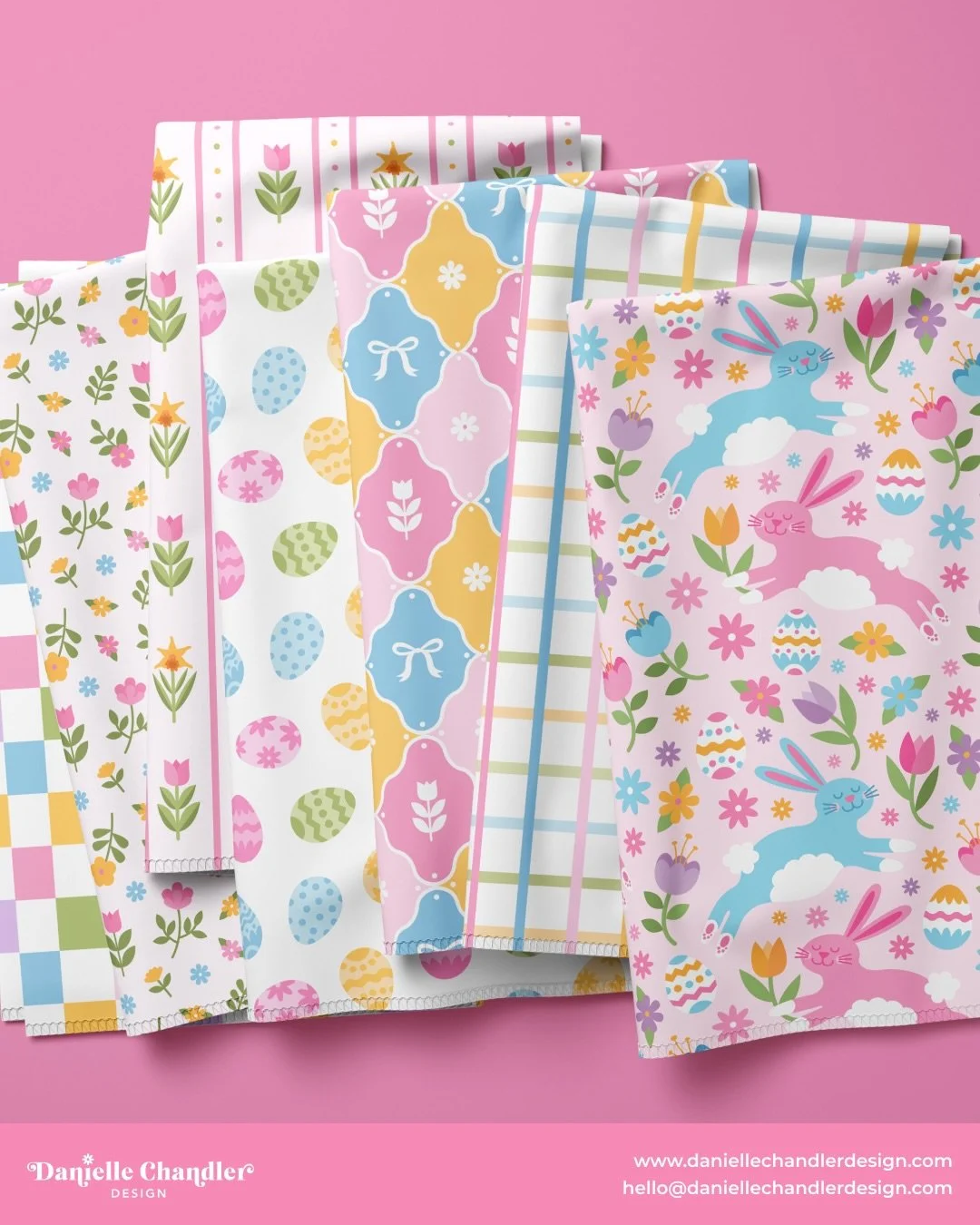 My colorful spring and Easter collection is now on @spoonflower!🌷🐇🌼

If you&rsquo;re a crafter, maker, love to sew, or have a small business that uses #spoonflower fabric, I have a bunch of my patterns available to use for your creations. Would lo