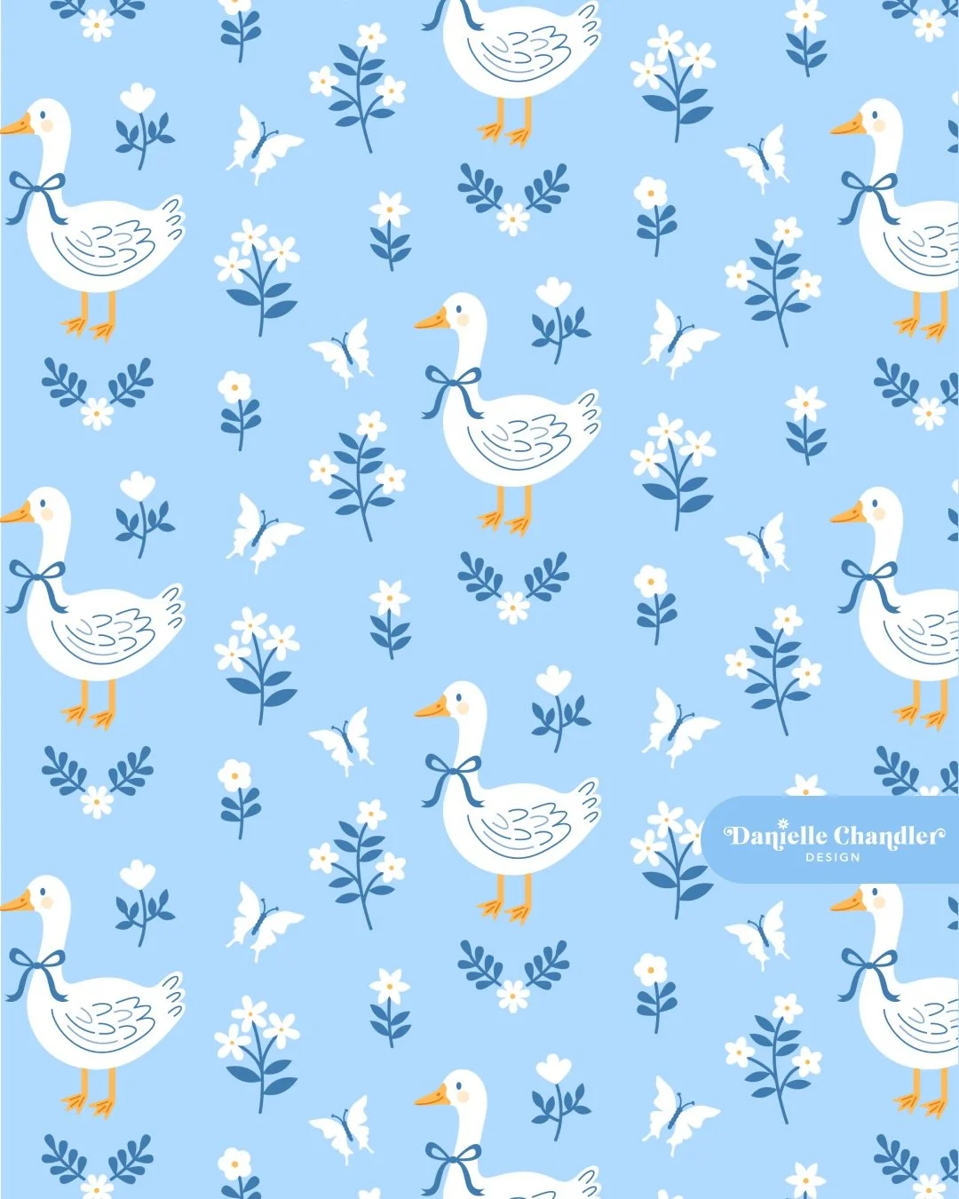 These geese are wishing you a silly and happy Friday 🪿🌼💖

A new pattern for my Cottagecore Garden collection! Which color is your favorite?

🏷️ [ art licensing &bull; surface pattern design &bull; goose illustration &bull; animal illustrator &bul