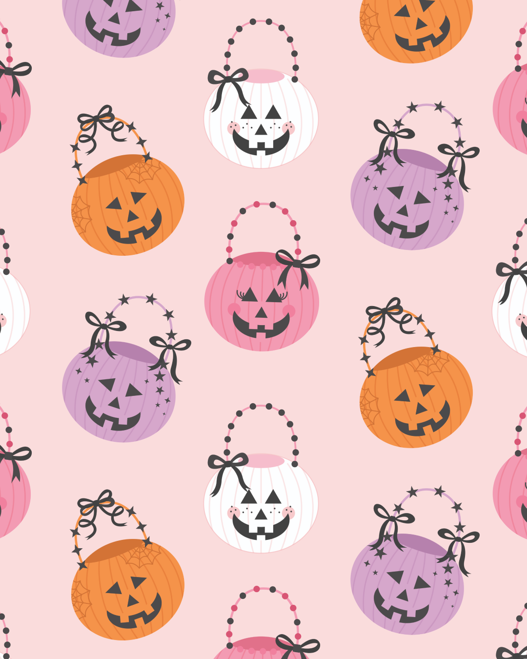 Halloween Trick or Treat Pumpkin Pails Pattern.png