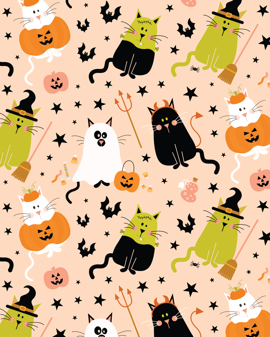 Halloween Trick or Treat Cats.png