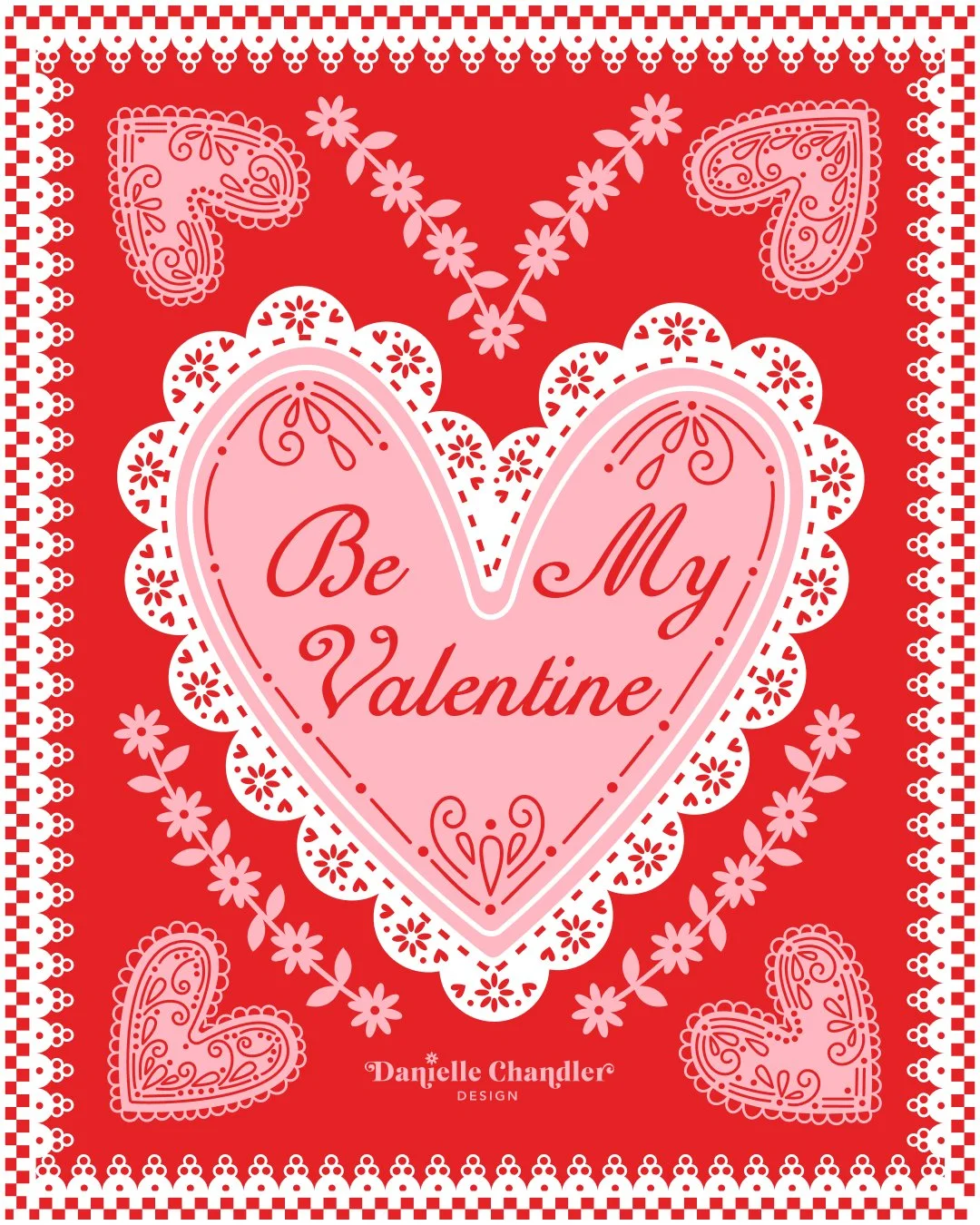 Be My Valentine Lace Greeting Card - 1.jpg