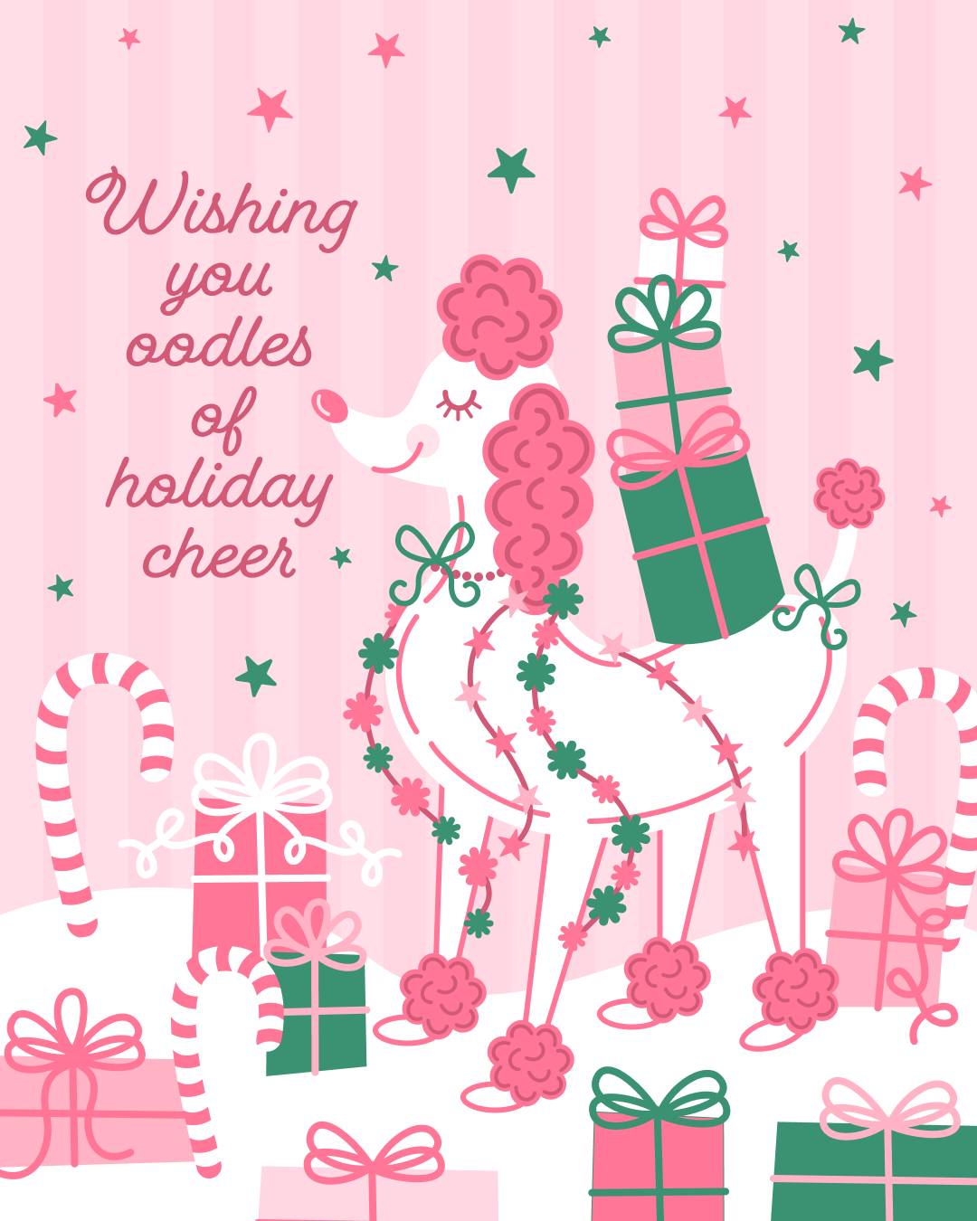 Poodle Christmas Greeting Card.png