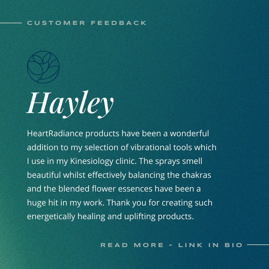 Thanks for your kind words, Hayley! It gives our whole team the best feeling to hear that such esteemed healers are using HeartRadiance products in their services, providing support to those who need it.

#customerfeedback #kinesiology