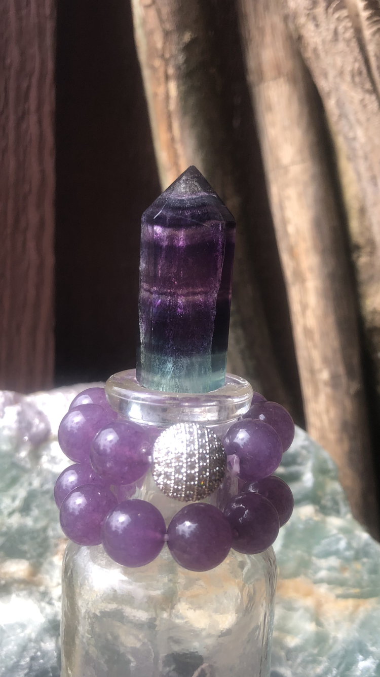 Small Rainbow Fluorite Crystal Point #2