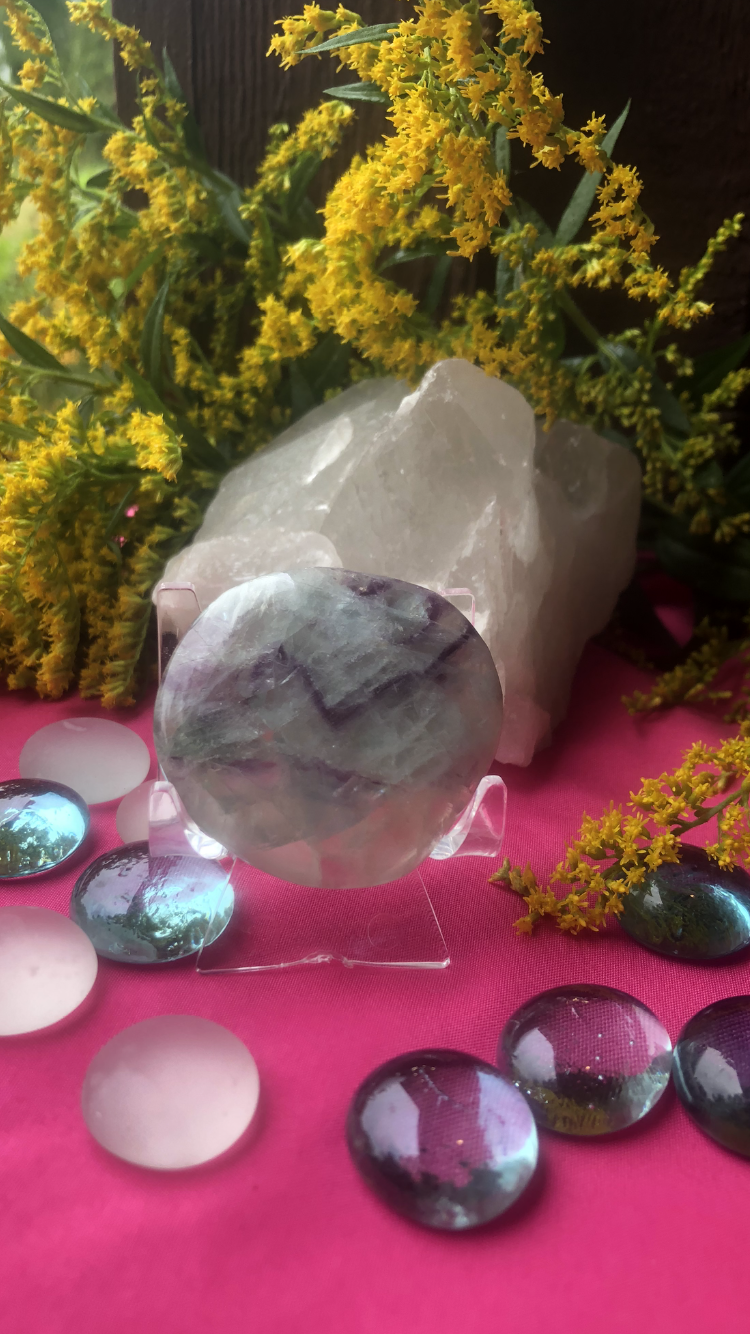 Rainbow Fluorite Worry Stone #1