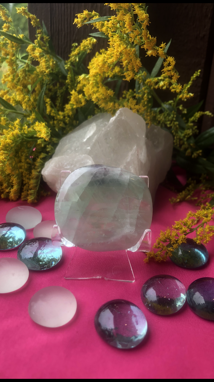 Rainbow Fluorite Worry Stone #3