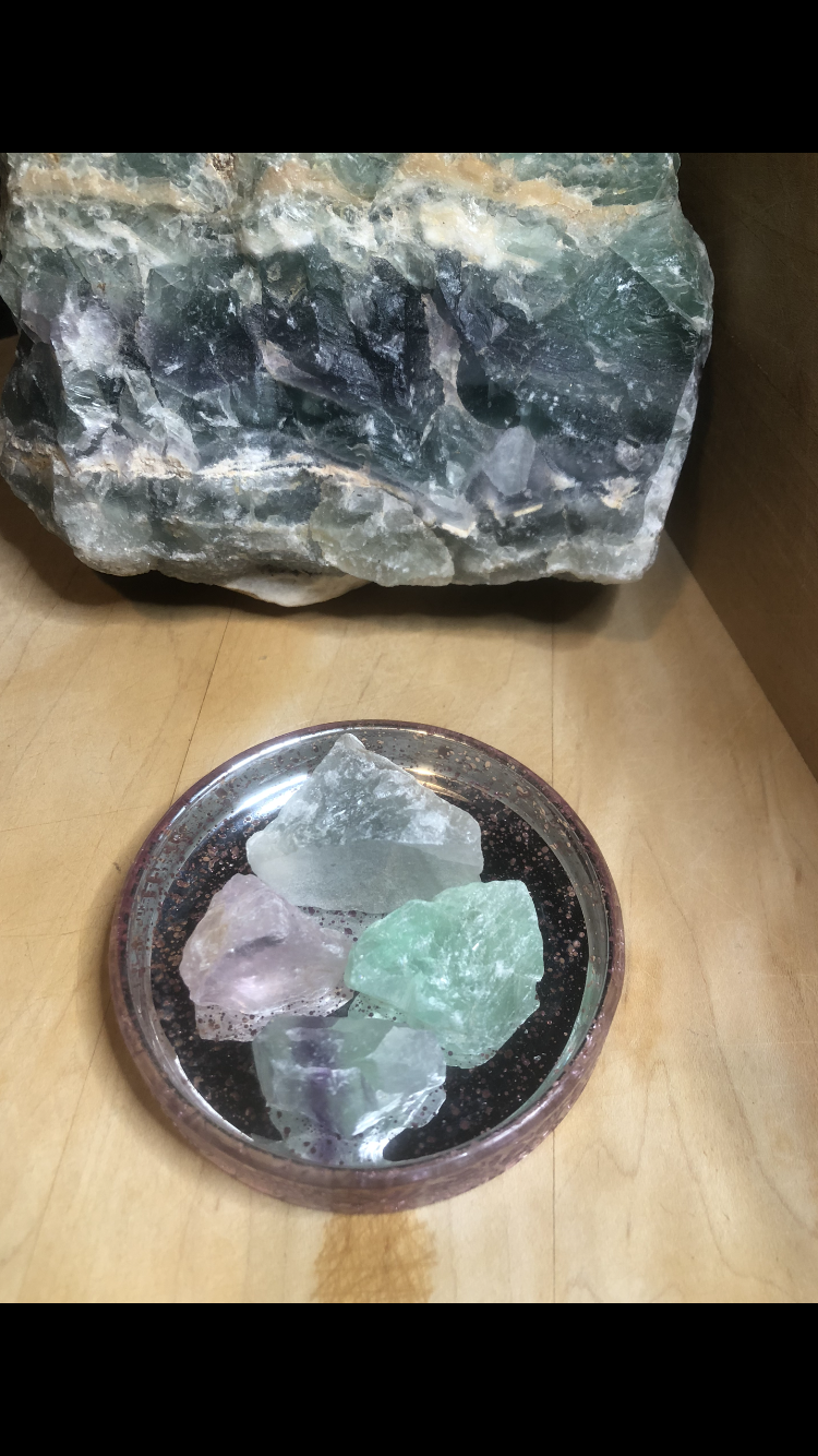 Raw Fluorite Crystal Stones Group # 6