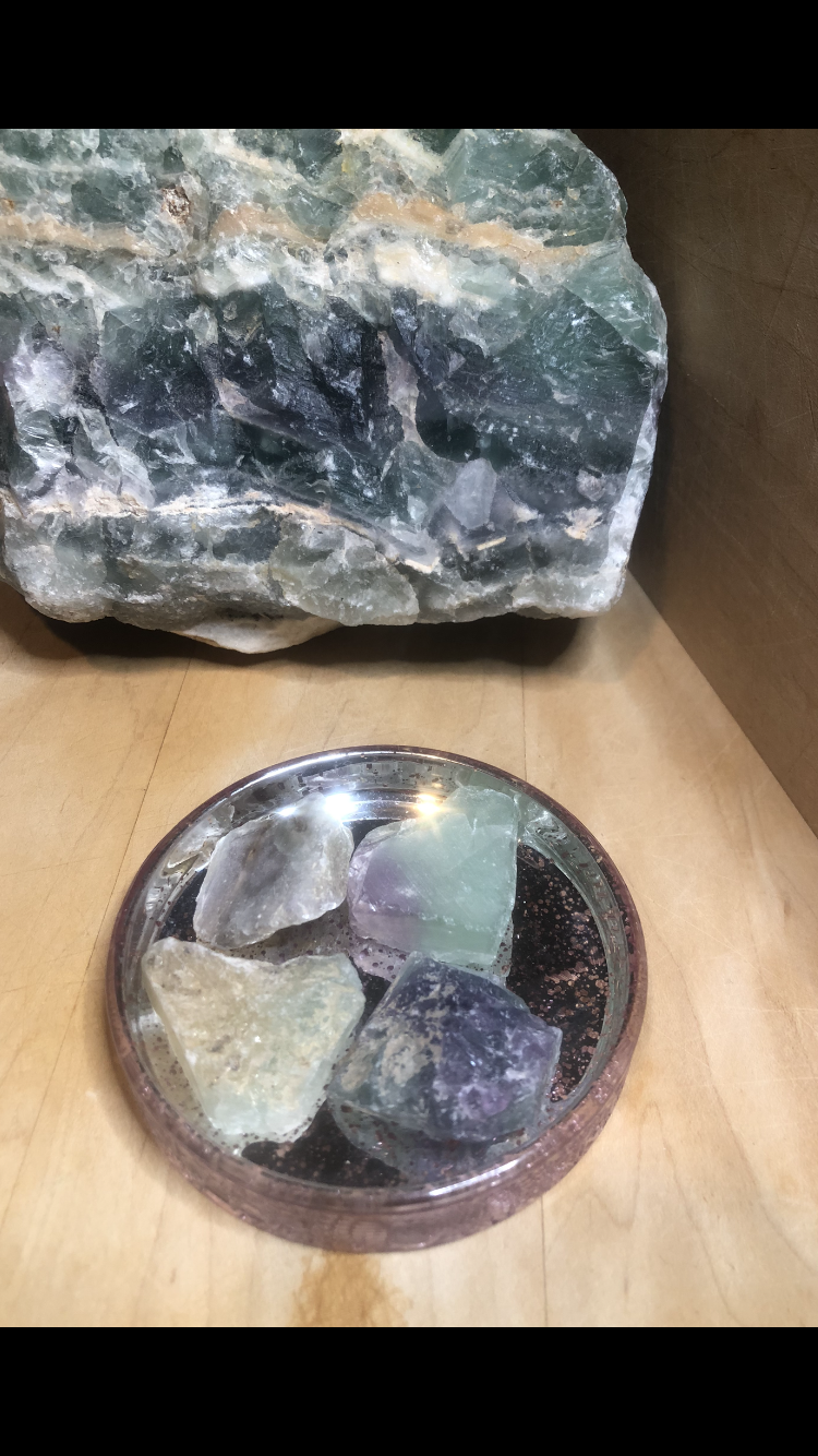 Raw Fluorite Crystal Stones Group # 5